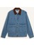 %100 Pamuk Slim Fit Dar Kesim Kontrast Yakalı Mevsimlik Baharlık Denim Ceket E6533AX25SP 9