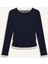 Slim Fit Dar Kesim Bisiklet Yaka Ribana Uzun Kollu Tişört E6548AX25SP 8
