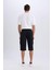 Slim Fit Dar Kesim Kargo Cepli Basic Düz Kapri Şort T4693AZ25SM 6