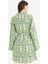 Relax Fit Bisiklet Yaka Desenli Viskon Kimono E7262AX25SM 6