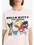 Hello Kitty Oversize Geniş Kalıp Sırt Baskılı Kısa Kollu Tişört E6157AX25SM 6