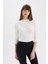 Regular Fit Degaje Yaka Basic Düz Krep Yarım Kollu Tişört E7096AX25SP 6