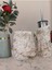 4 Parça El Yapımı Doğaltaş Beton Banyo Seti Tuvalet Fırçalığı Çöp Kovası Kapaklı Kutu ve Vazo Seti 3