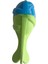 Sağlam Plastik Sesli Balık Köpek Oyuncağı 13 x 5 cm Mavi Yeşil 1