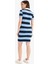 Bodycon Vücudu Saran Polo Yaka Çizgili Ribana Kısa Kollu Mini Elbise E5701AX25SP 8