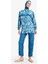 Regular Fit Su İtici 3'lü Desenli Burkini Tesettür Mayo Takım E7996AX25HS 1