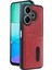 Xiaomi Redmi 13 4g Kılıf Sara Kartvizitli Deri Kılıf - Kırmızı Ferrg 2