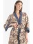 Regular Fit Kuşaklı Etnik Desenli Pamuklu Kimono-Fall in Love D0456AX25SP 6