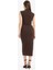 Bodycon Vücudu Saran Balıkçı Yaka Basic Düz Tokalı Kolsuz Midi Abiye Elbise E8947AX25SP 10