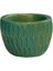 3907 El Yapımı Desenli Dekoratif Minik Yeşil Saksı / Biblo - 6 x 7 cm 4