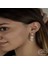 Swarovski Crystal Taşlı Gümüş Kalp Salkım Sallantılı Çivili Kadın Küpe 2