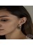 Swarovski Crystal Taşlı Gümüş Salkım Sallantılı Çivili Kadın Küpe 2