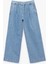 Pamuklu Kemer Detaylı Cepli Düğmeli Geniş Paça Jean Pantolon - Wide Leg Jeans 1