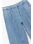 Pamuklu Kemer Detaylı Cepli Düğmeli Geniş Paça Jean Pantolon - Wide Leg Jeans 3