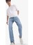 %100 Pamuk 90's Slim Fit Dar Kalıp Yüksek Bel Dar Paça Kar Yıkamalı Jean Pantolon F0161AX25SP 6