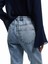 Yüksek Bel Düğmeli Cepli Düz Paça Mom Fit Jean Pantolon - Mom Slim Jean 3