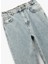 Yüksek Bel Düğmeli Cepli Düz Paça Mom Fit Jean Pantolon - Mom Slim Jean 6