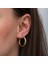 Gümüş Gold 3 mm Burgu Şarnel Küpe 4