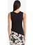 Slim Fit Dar Kesim Bisiklet Yaka Basic Düz Asimetrik Kesim Drapeli Atlet F0358AX25SM 6