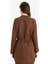 %100 Keten Regular Fit Bağcıklı Uzun Kollu Tesettür Gömlek Tunik D4394AX25SM 6