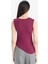 Slim Fit Dar Kesim Bisiklet Yaka Basic Düz Asimetrik Kesim Drapeli Atlet F0358AX25SM 6