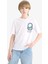 Erkek Çocuk Bisiklet Yaka Baskılı Kısa Kollu Tişört F0177A825SM 7