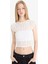 Coool Fitted Crop Dantel Kısa Kollu Beyaz Bluz F1778AX25SM 7