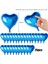 Metalize Parlak Mavi Kalp Şekilli Uçan Balon Folyo 18 Inç 45 cm 25 Adet 2