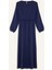 Regular Fit Bisiklet Yaka Uzun Kollu Maxi Elbise F2728AX25SP 10