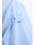 Regular Fit Fiyonklu Poplin Uzun Kollu Gömlek Tunik F2724AX25SP 6