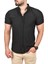 Slim Fit Pamuklu Spor Gömlek Likralı Dar Kesim Jakar Kumaş Kısa Kol Gömlek 2501210 1