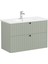 Root GROOVE 69463 Çekmeceli Lavabo Dolabı, 100 Cm, Mat Retro Yeşil 1