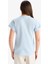 Regular Fit Apaş Yaka Flamlı Pamuk Kısa Kollu Bluz F1635AX25SM 6