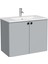 Shift T20 Lavabo Dolabı 81009, 80 Cm, Kül Gri, Lavabolu, Çift Kapaklı, Yavaş Kapanır 1