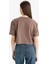 Boxy Fit Bisiklet Yaka Basic Düz Penye Kısa Kollu Tişört C7459AX25SM 6