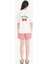 Regular Fit Pijama Takımı Kısa Kollu Baskılı Üst Esnek Belli Şort-Fall in Love F1958AX25SP 8