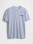 Erkek Açık Mavi Everyday Soft Relaxed Grafik T-Shirt 2