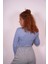 Starinci Kadın Bluz Uzun Balıkçı Yaka Fitilli Bebek Mavisi 5