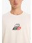 %100 Pamuk Initial D Boxy Fit Bisiklet Yaka Kısa Kollu Tişört F4231AX25SM 7