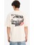 %100 Pamuk Initial D Boxy Fit Bisiklet Yaka Kısa Kollu Tişört F4231AX25SM 8