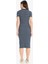 Bodycon Vücudu Saran Bisiklet Yaka Çizgili Fitilli Kaşkorse Kısa Kollu Midi Yazlık Elbise E8988AX25SM 6