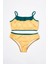 Kız Çocuk Bikini Takımı Ince Askılı Sarı Güneş Desenli 1