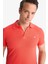 %100 Pamuk Slim Fit Dar Kesim Polo Yaka Nakışlı Kısa Kollu Tişört D7665AX25SP 7