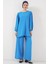 Ayrobin Tunik Pantolon Alt Üst Takım 6712 - Mavi 4