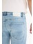 Slim Fit Dar Kesim Jean Bermuda Şort F4685AX25SM 6