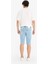 Slim Fit Dar Kesim Jean Bermuda Şort F4685AX25SM 7