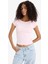 Slim Fit Dar Kesim Kayık Yaka Fitilli Kaşkorse Kısa Kollu Tişört F5015AX25SM 7