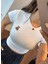 Kadın Beyaz Bisiklet Yaka Yumuşak Dokulu %100 Pamuklu Örme Kaşkorse Fitilli Basic Nakışlı Crop Bluz 3
