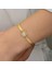 Gümüş Gold Baget Taşlı Trabzon Hasır Kadın Bileklik 5