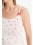 Regular Fit Pijama Takımı Desenli Askılı Üst Esnek Belli Şort-Fall in Love F5774AX25SM 7